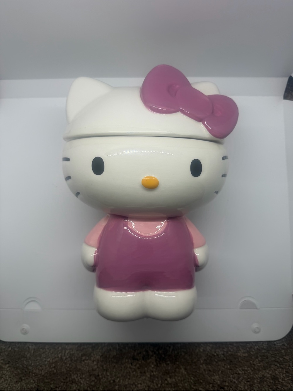 Hello Kitty Ceramic Cookie Jar - Pink Bow